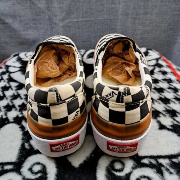 VANS Era Stacked Checkerboard Slip On Canvas Shoes - Picture 4 of 5